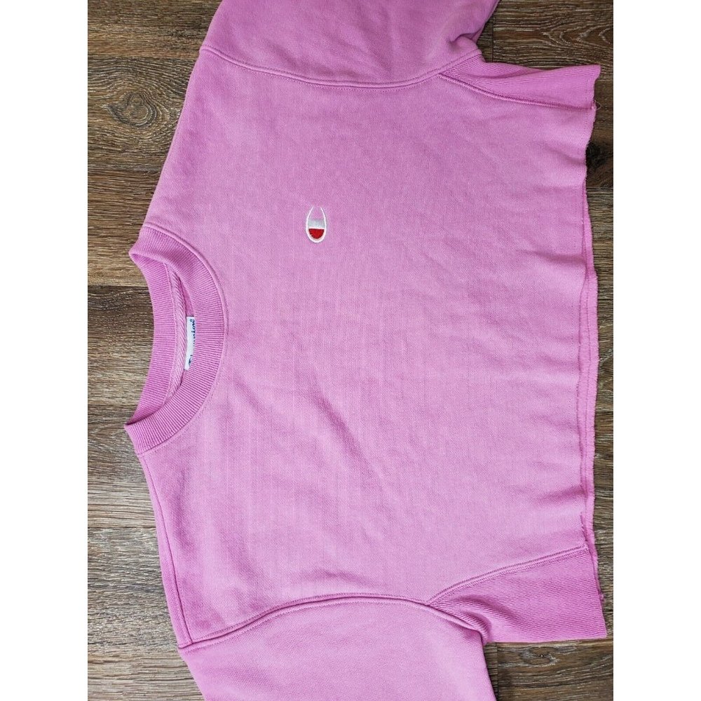Champion Reverse Weave Women's XS Lilac Sweatshirt Cropped Vintage Style LS - Picture 2 of 10